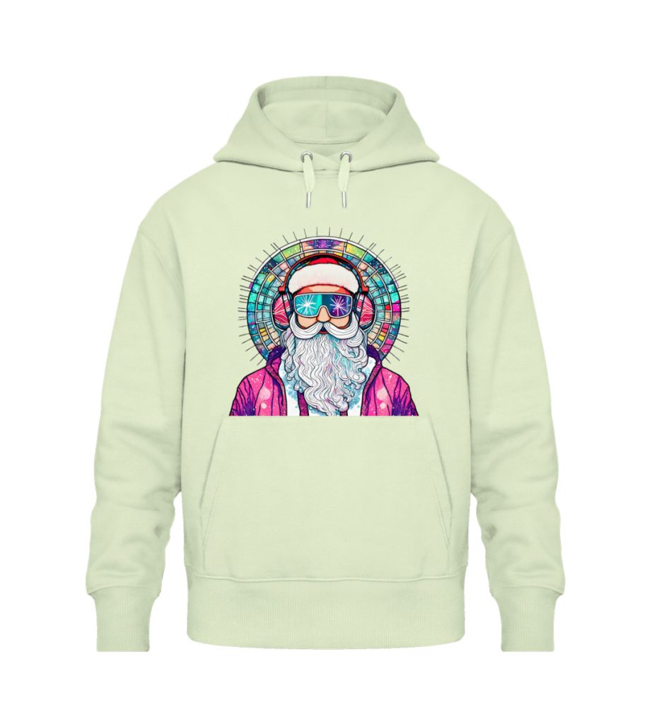 Techno Santa - Unisex Oversized Organic Hoodie-7105